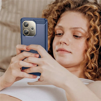 Husa pentru Oppo A5 Pro 4G / A5 Pro, Techsuit, Carbon, Albastra