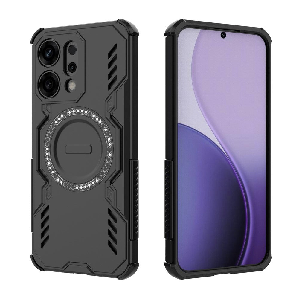 Husa MagSafe pentru Oppo A6 Pro 5G / A6 Pro 4G, Techsuit, ArmorMag, Neagra