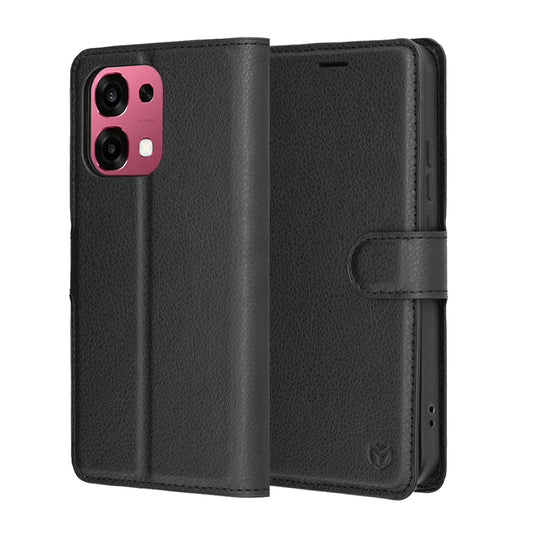 Husa pentru Oppo A6 Pro 5G / A6 Pro 4G, Techsuit, Leather Folio, Neagra