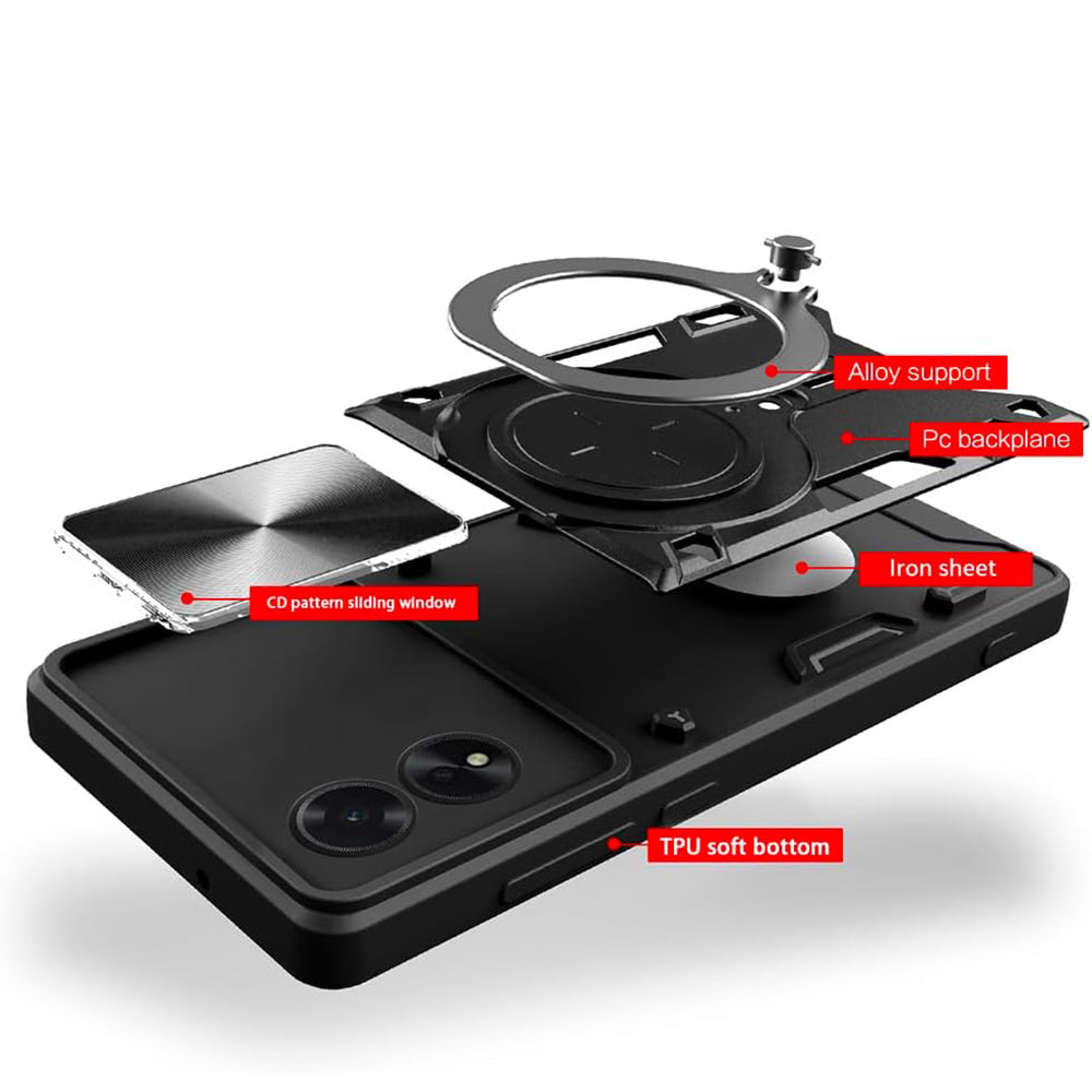 Husa pentru Oppo A60, Techsuit, CamGuard Pro, Albastra