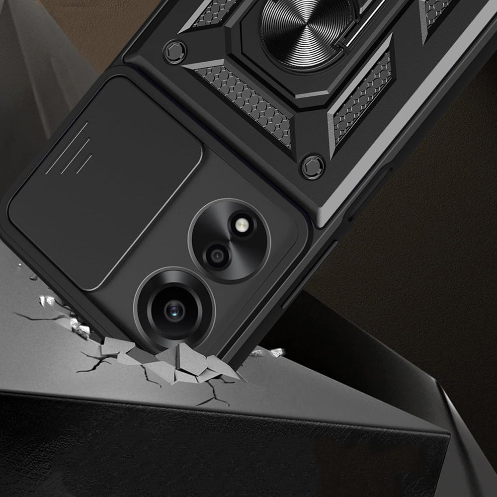 Husa pentru Oppo A60, Techsuit, CamShield, Neagra