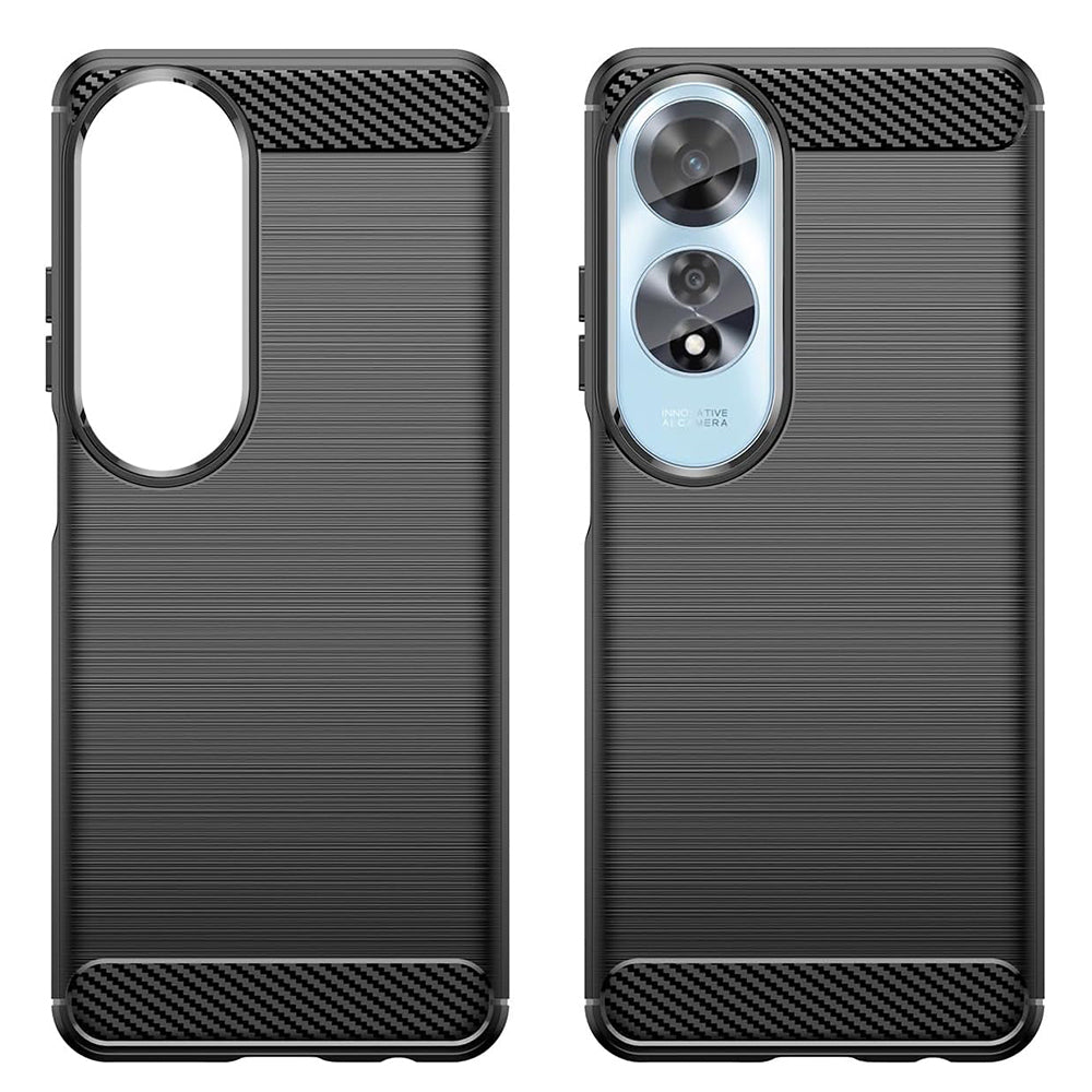 Husa pentru Oppo A60, Techsuit, Carbon, Neagra