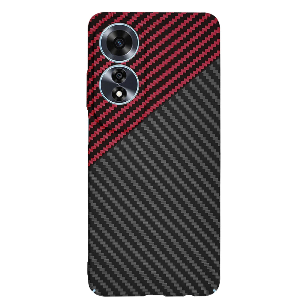 Husa pentru Oppo A60, Techsuit, Carbonite FiberShell, Neagra Rosie