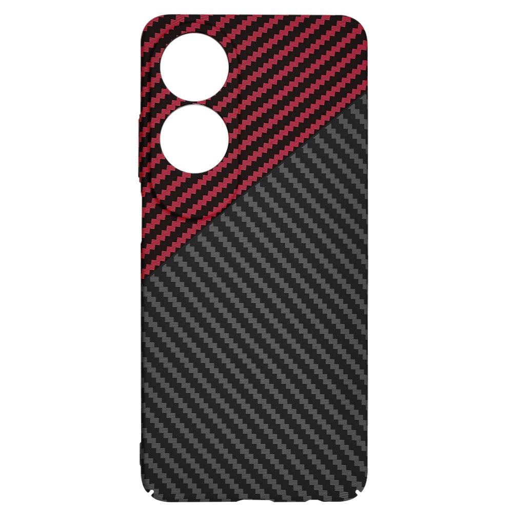 Husa pentru Oppo A60, Techsuit, Carbonite FiberShell, Neagra Rosie