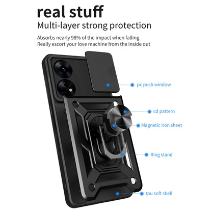 Husa pentru Oppo A78 4G, Techsuit, CamShield, Neagra
