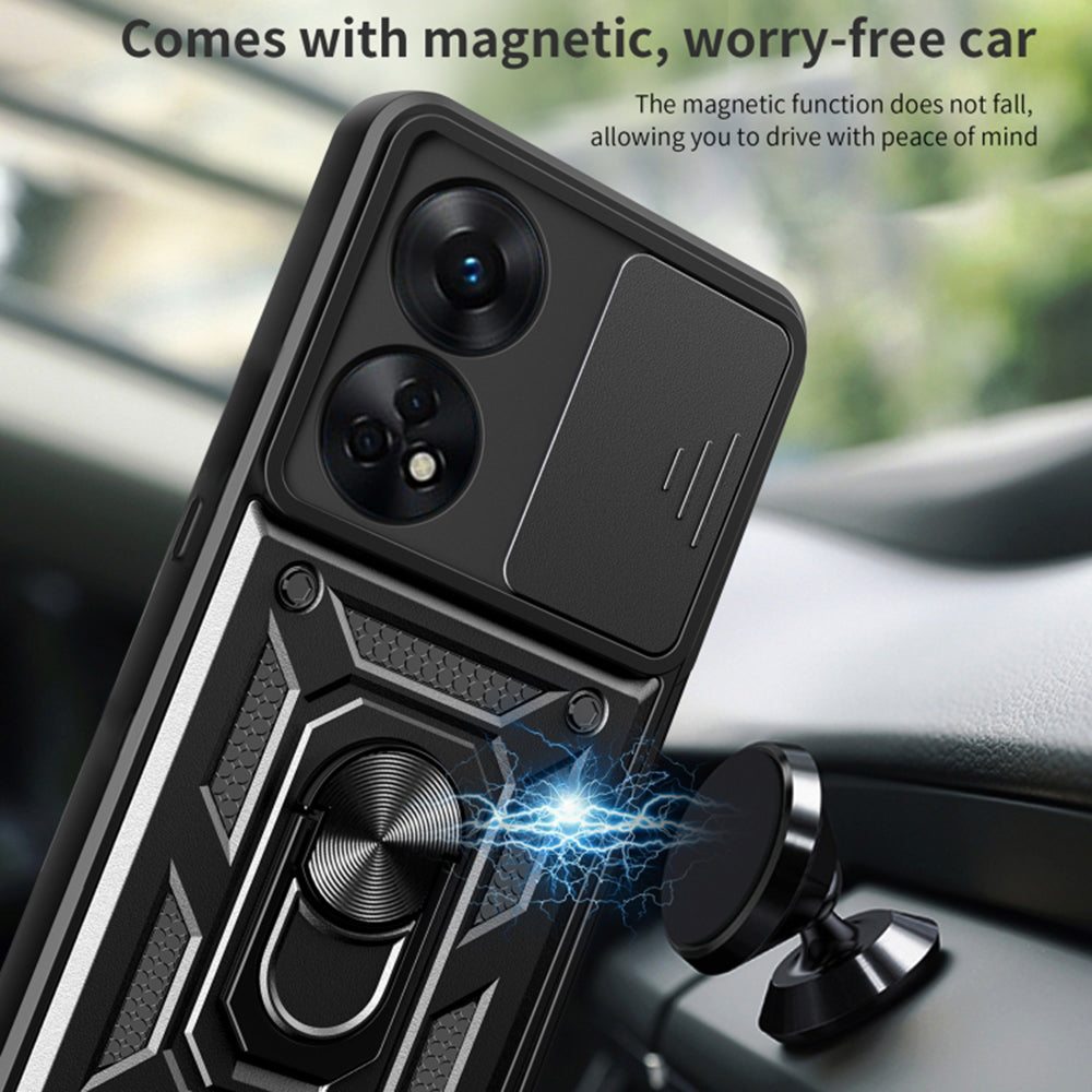 Husa pentru Oppo A78 4G, Techsuit, CamShield, Verde