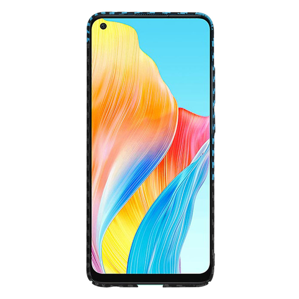 Husa pentru Oppo A78 4G, Techsuit, Carbonite FiberShell, Neagra Bleu