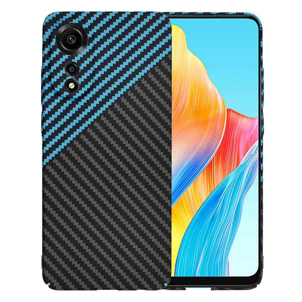 Husa pentru Oppo A78 4G, Techsuit, Carbonite FiberShell, Neagra Bleu