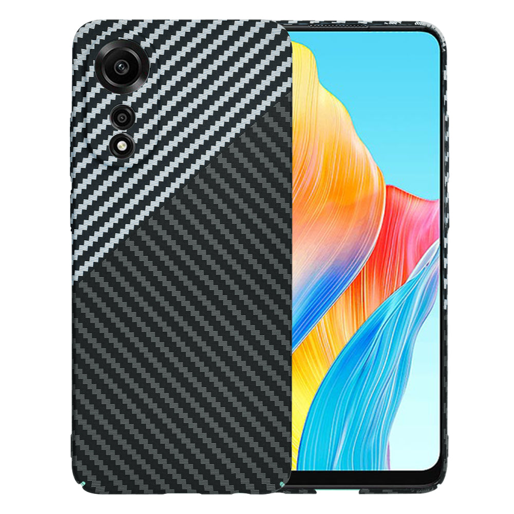 Husa pentru Oppo A78 4G, Techsuit, Carbonite FiberShell, Neagra Gri
