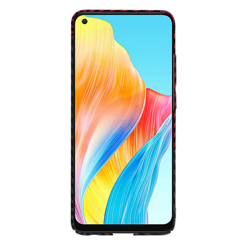 Husa pentru Oppo A78 4G, Techsuit, Carbonite FiberShell, Neagra Rosie