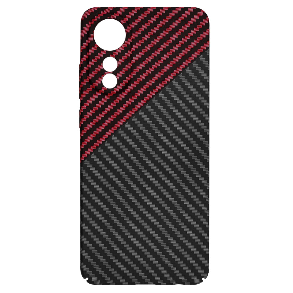 Husa pentru Oppo A78 4G, Techsuit, Carbonite FiberShell, Neagra Rosie