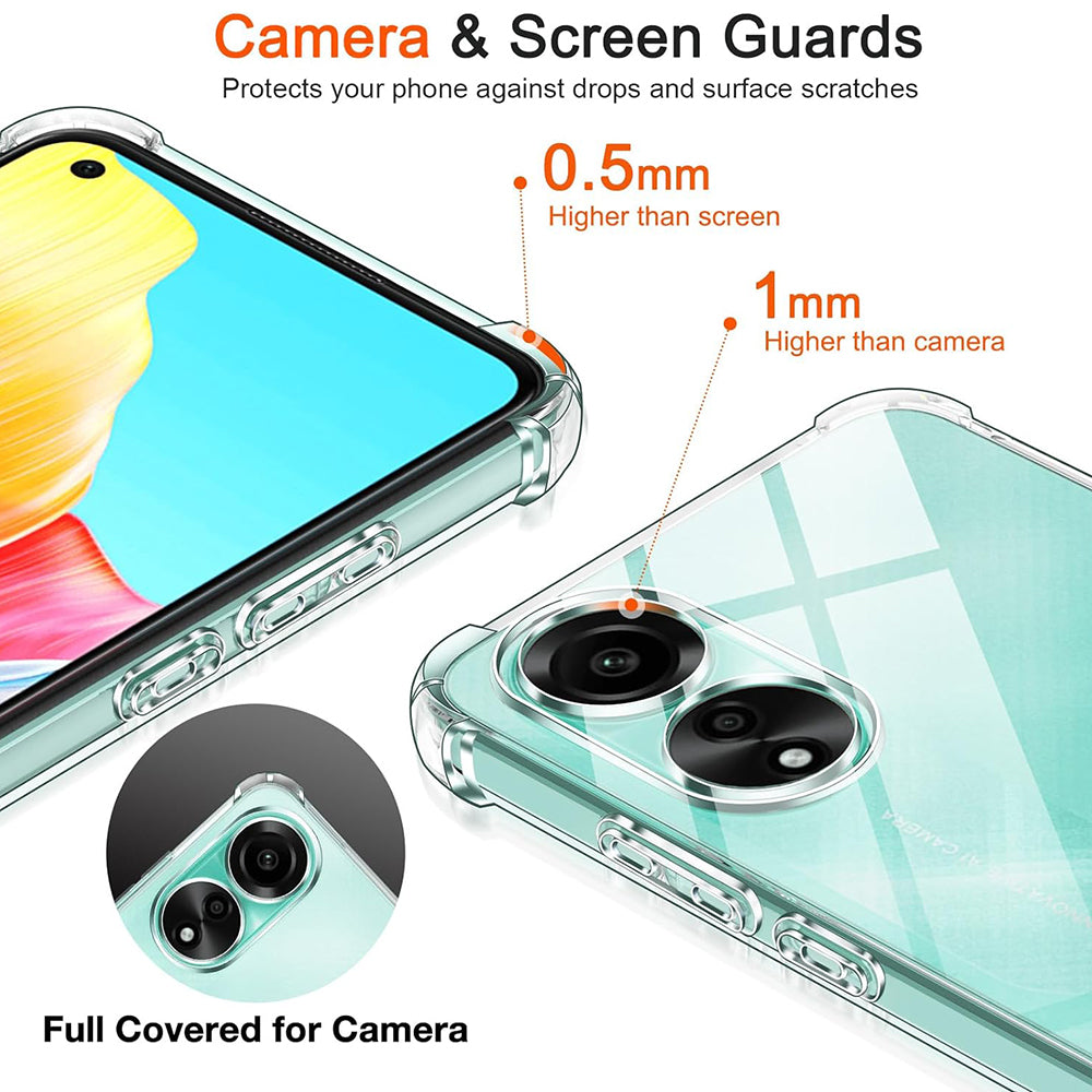 Husa pentru Oppo A78 4G, Techsuit, Shockproof Clear, Transparenta