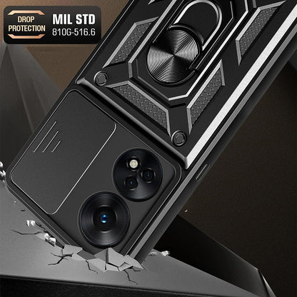 Husa pentru Oppo A98, Techsuit, CamShield, Neagra