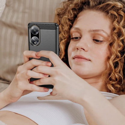 Husa pentru Oppo A98, Techsuit, Carbon, Neagra