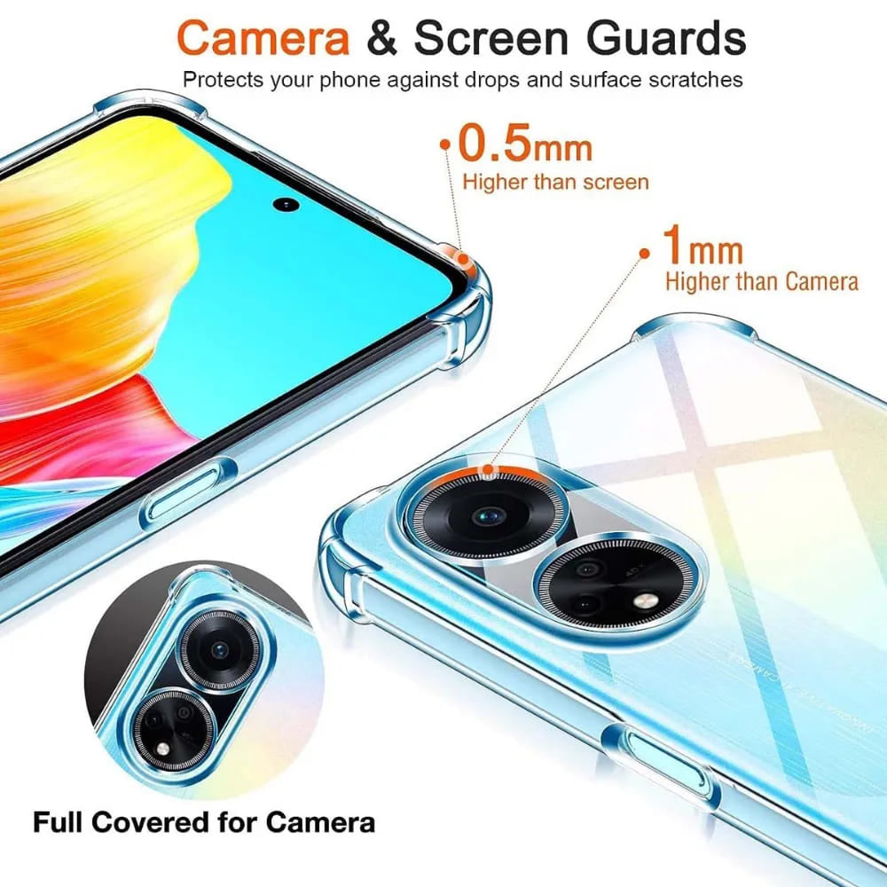 Husa pentru Oppo A98, Techsuit, Shockproof Clear, Transparenta