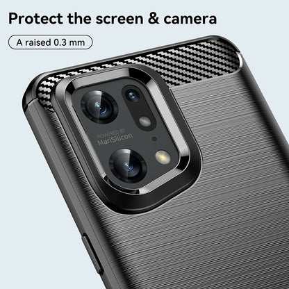 Husa pentru Oppo Find X5 Pro, Techsuit, Carbon, Neagra