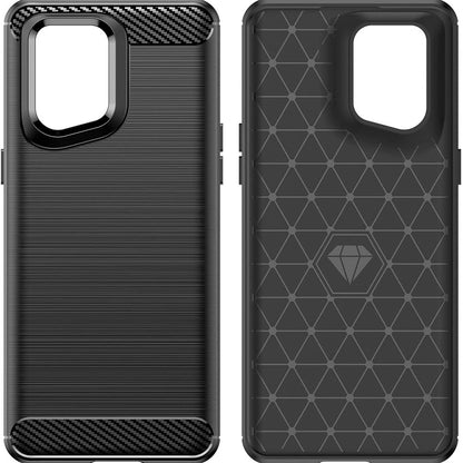 Husa pentru Oppo Find X5 Pro, Techsuit, Carbon, Neagra