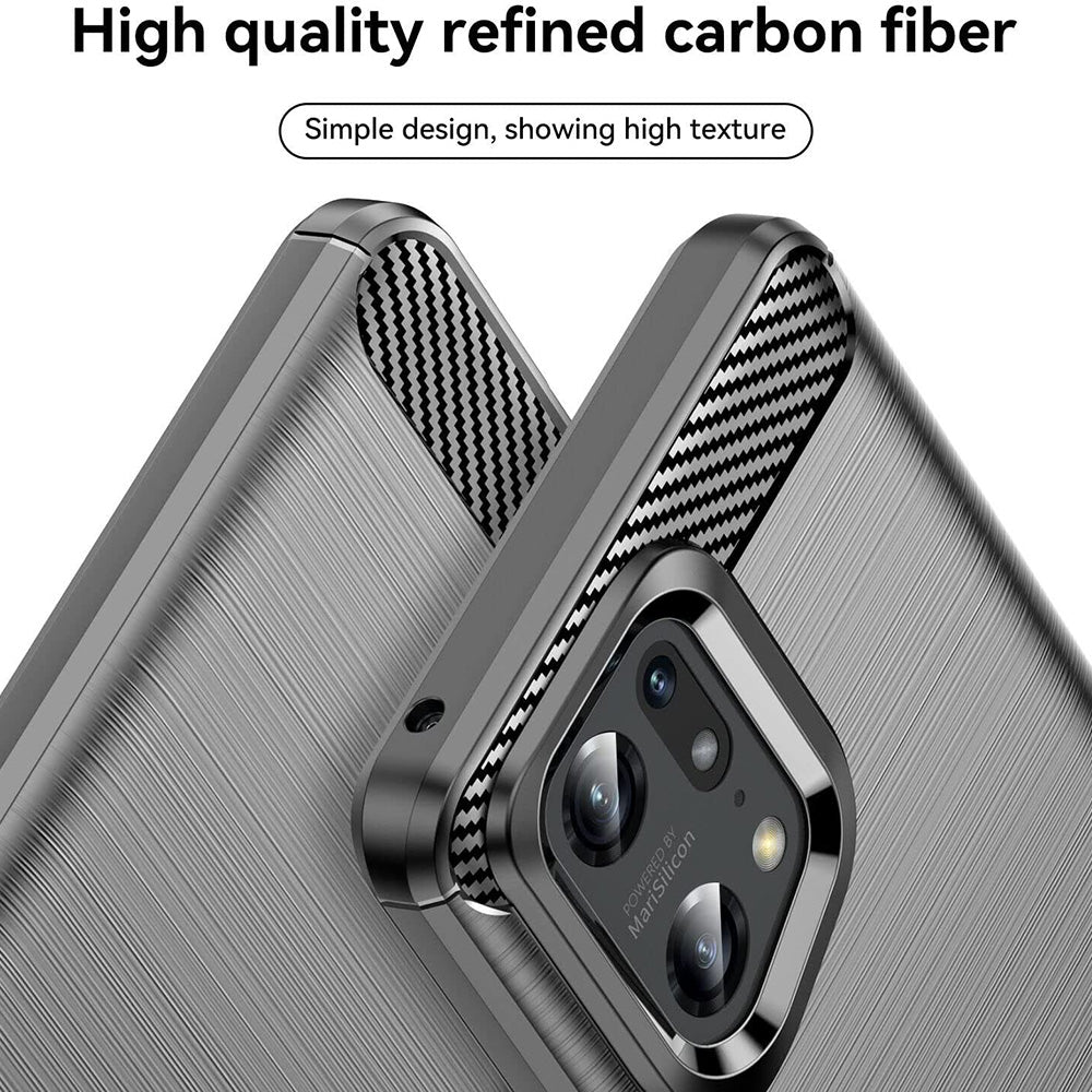 Husa pentru Oppo Find X5 Pro, Techsuit, Carbon, Neagra