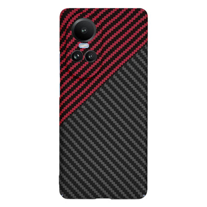 Husa pentru Oppo Reno10 / Reno10 Pro, Techsuit, Carbonite FiberShell, Neagra Rosie