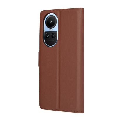 Husa pentru Oppo Reno10 / Reno10 Pro, Techsuit, Leather Folio, Maro