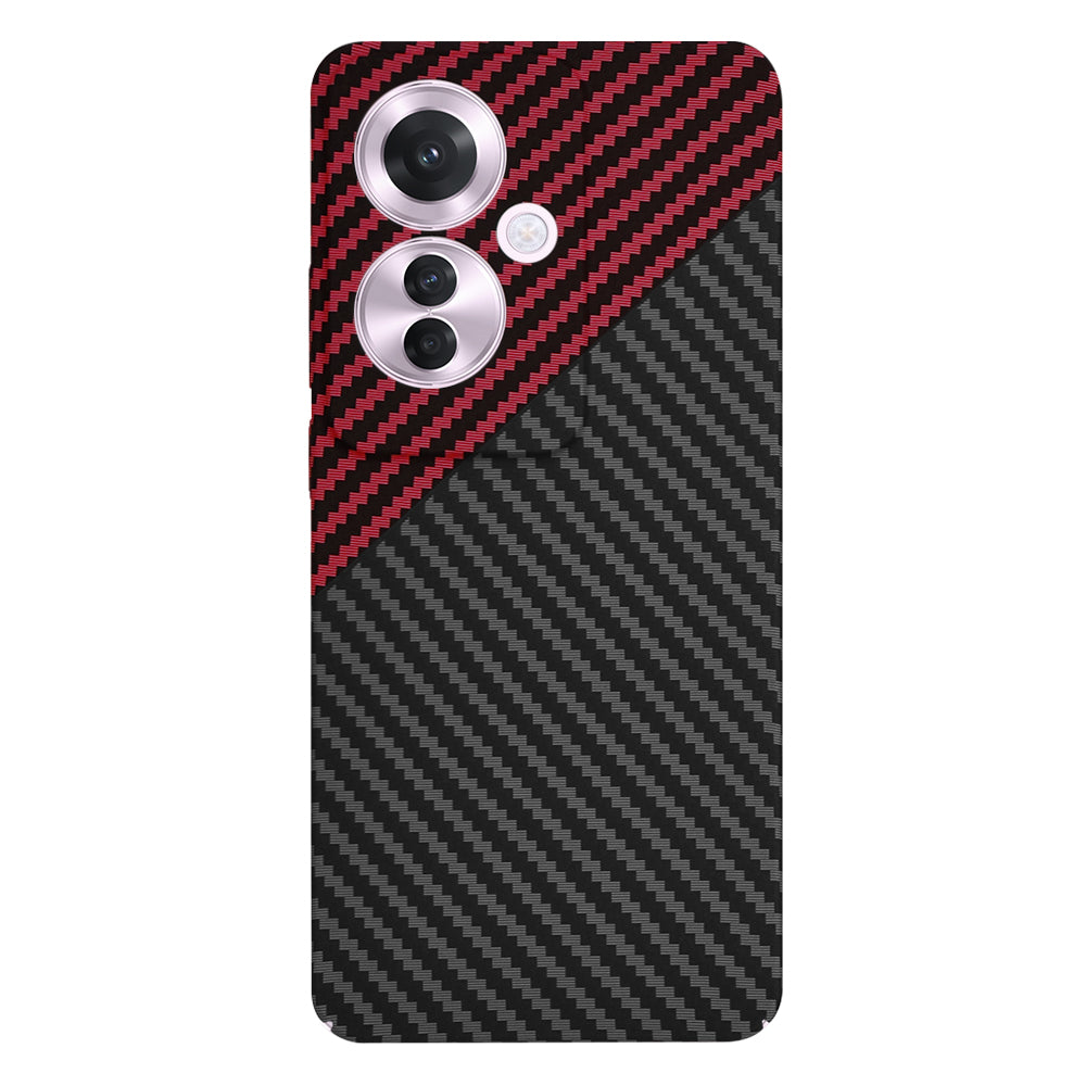Husa pentru Oppo Reno11 F, Techsuit, Carbonite FiberShell, Neagra Rosie