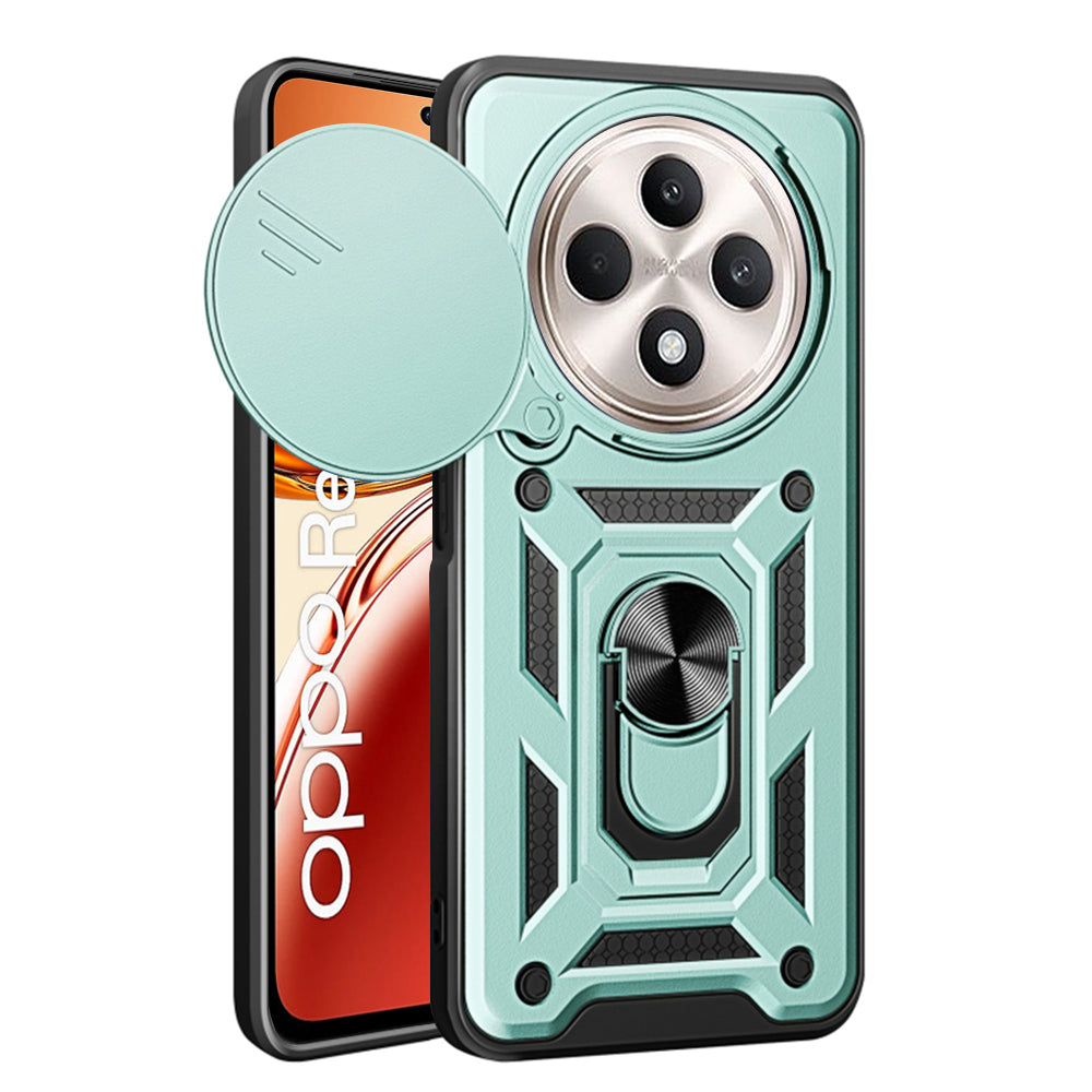 Husa pentru Oppo Reno12 FS 5G / Reno12 FS 4G / Reno12 F 4G / Reno12 F, Techsuit, CamShield, Verde