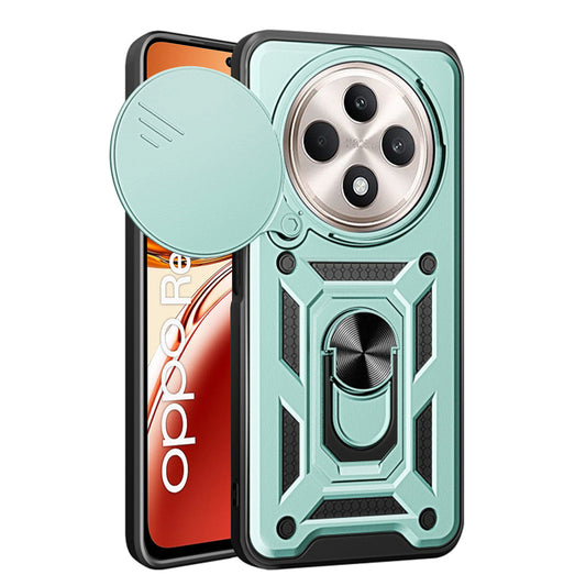 Husa pentru Oppo Reno12 FS 5G / Reno12 FS 4G / Reno12 F 4G / Reno12 F, Techsuit, CamShield, Verde