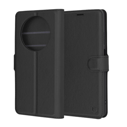 Husa pentru Oppo Reno12 FS 5G / Reno12 FS 4G / Reno12 F 4G / Reno12 F, Techsuit, Leather Folio, Neagra
