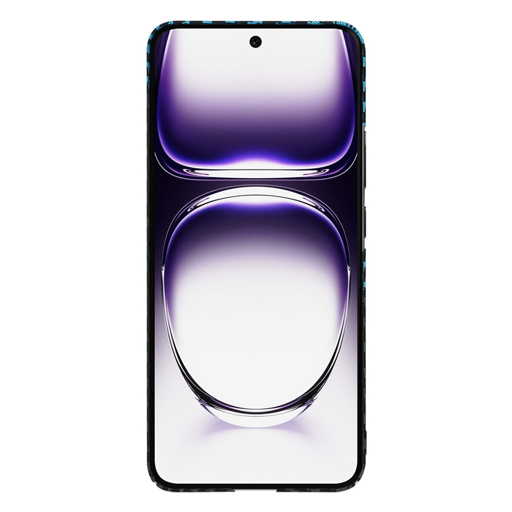 Husa pentru Oppo Reno12, Techsuit, Carbonite FiberShell, Neagra Bleu