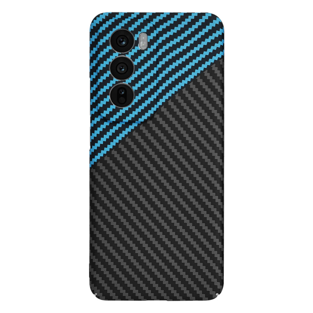 Husa pentru Oppo Reno12, Techsuit, Carbonite FiberShell, Neagra Bleu