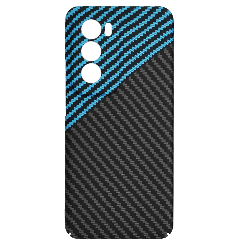 Husa pentru Oppo Reno12, Techsuit, Carbonite FiberShell, Neagra Bleu