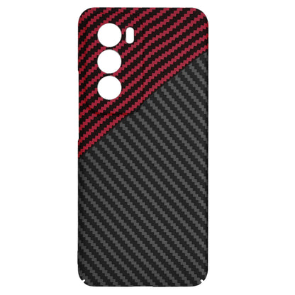 Husa pentru Oppo Reno12, Techsuit, Carbonite FiberShell, Neagra Rosie