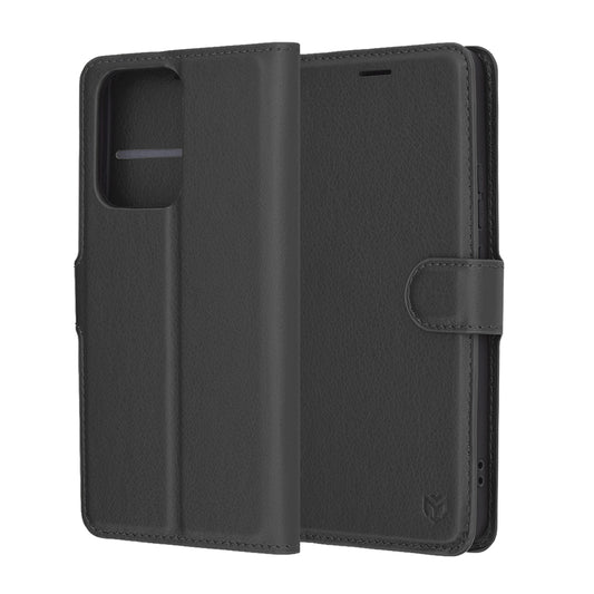 Husa pentru Oppo Reno13 FS 5G / Reno13 F 4G / Reno13 F, Techsuit, Leather Folio, Neagra