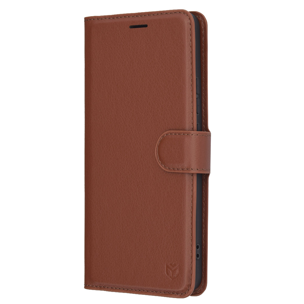 Husa pentru Oppo Reno13 FS 5G / Reno13 F 4G / Reno13 F, Techsuit, Leather Folio, Maro