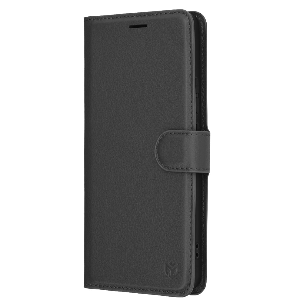 Husa pentru Oppo Reno13 FS 5G / Reno13 F 4G / Reno13 F, Techsuit, Leather Folio, Neagra