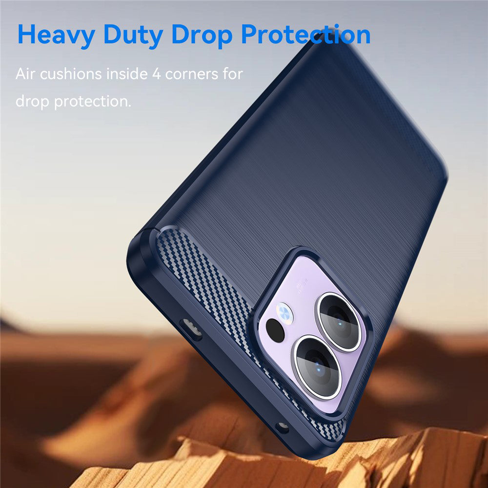 Husa pentru Oppo Reno13 FS 5G / Reno13 F 4G / Reno13 F, Techsuit, Carbon, Albastra