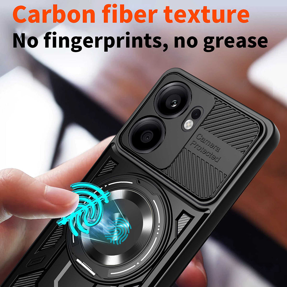 Husa pentru Oppo Reno13 FS 5G / Reno13 F 4G / Reno13 F, Techsuit, RuggedCam, Neagra