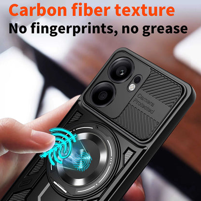 Husa pentru Oppo Reno13 FS 5G / Reno13 F 4G / Reno13 F, Techsuit, RuggedCam, Neagra