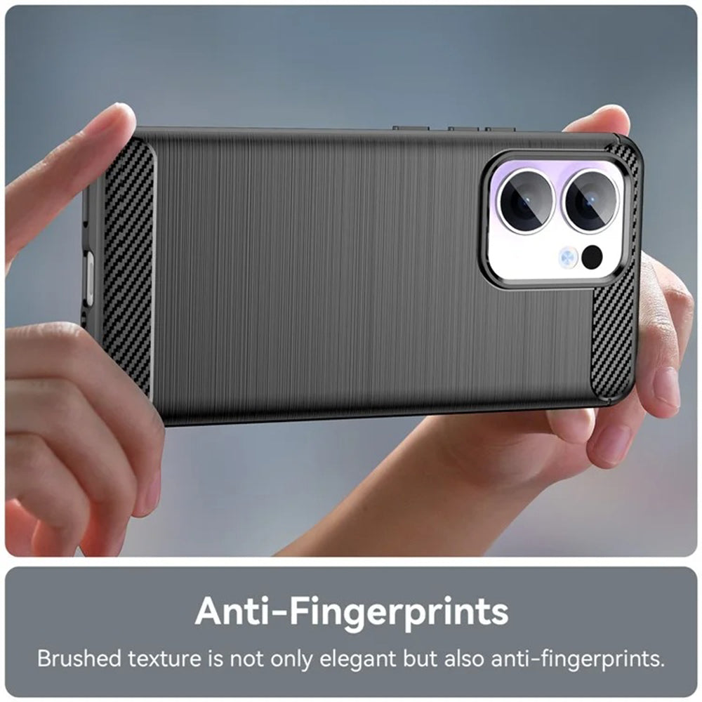 Husa pentru Oppo Reno13 Pro, Techsuit, Carbon, Neagra