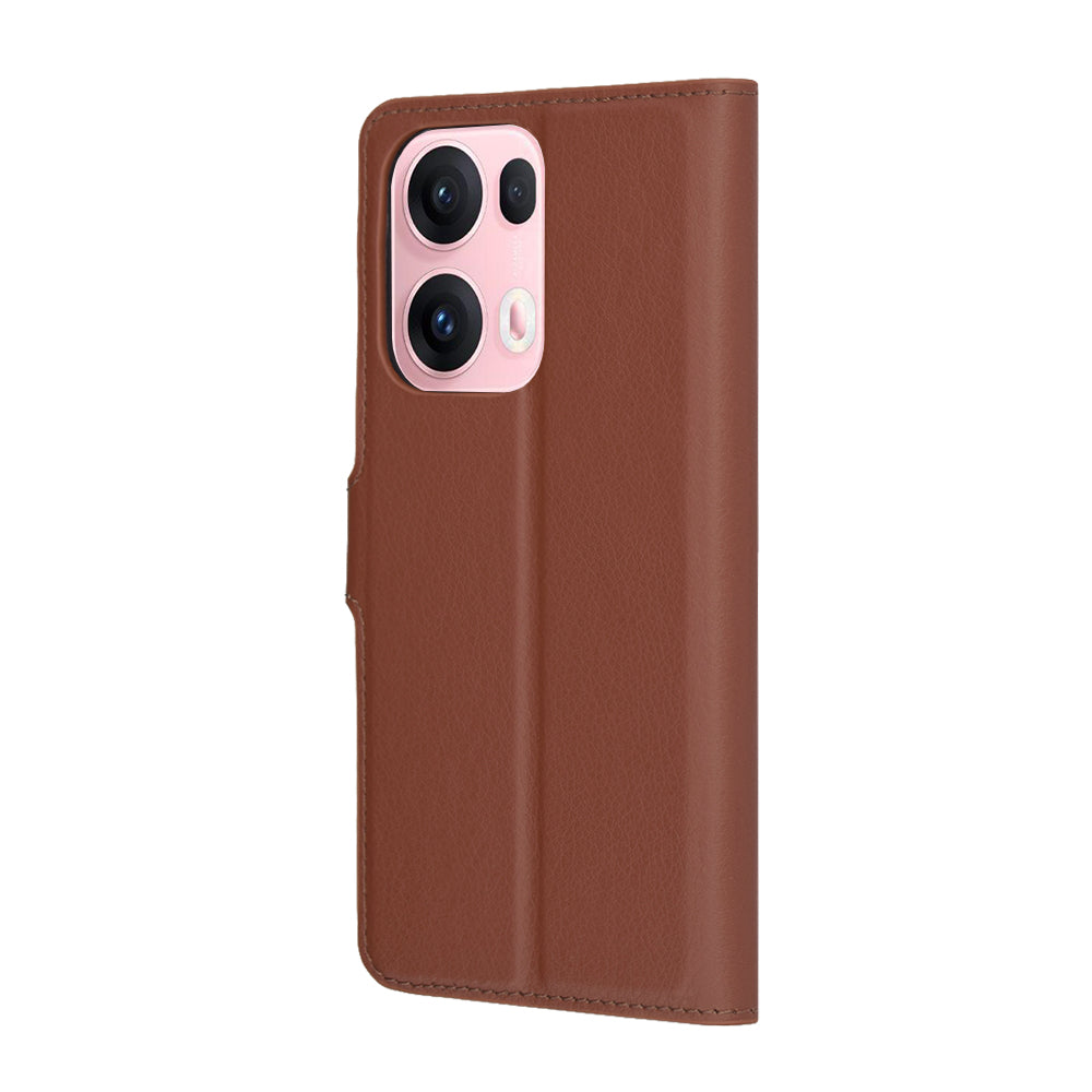 Husa pentru Oppo Reno13 Pro, Techsuit, Leather Folio, Maro