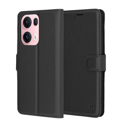 Husa pentru Oppo Reno13 Pro, Techsuit, Leather Folio, Neagra