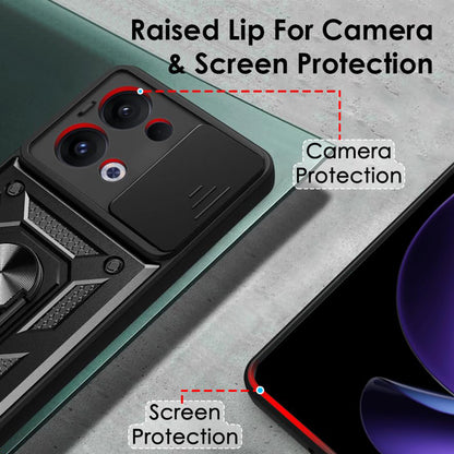 Husa pentru Oppo Reno13, Techsuit, CamShield, Neagra