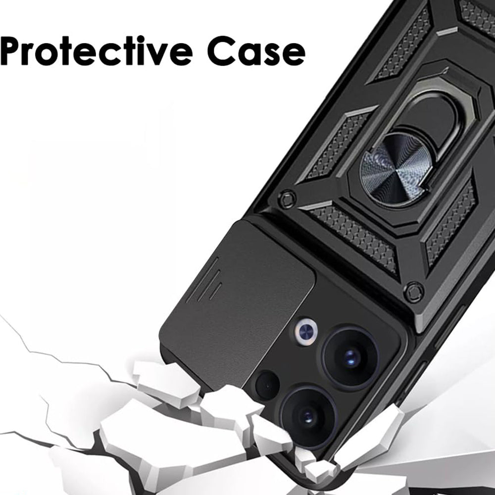 Husa pentru Oppo Reno13, Techsuit, CamShield, Neagra