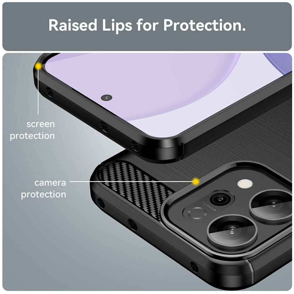 Husa pentru Oppo Reno14 F, Techsuit, Carbon, Neagra