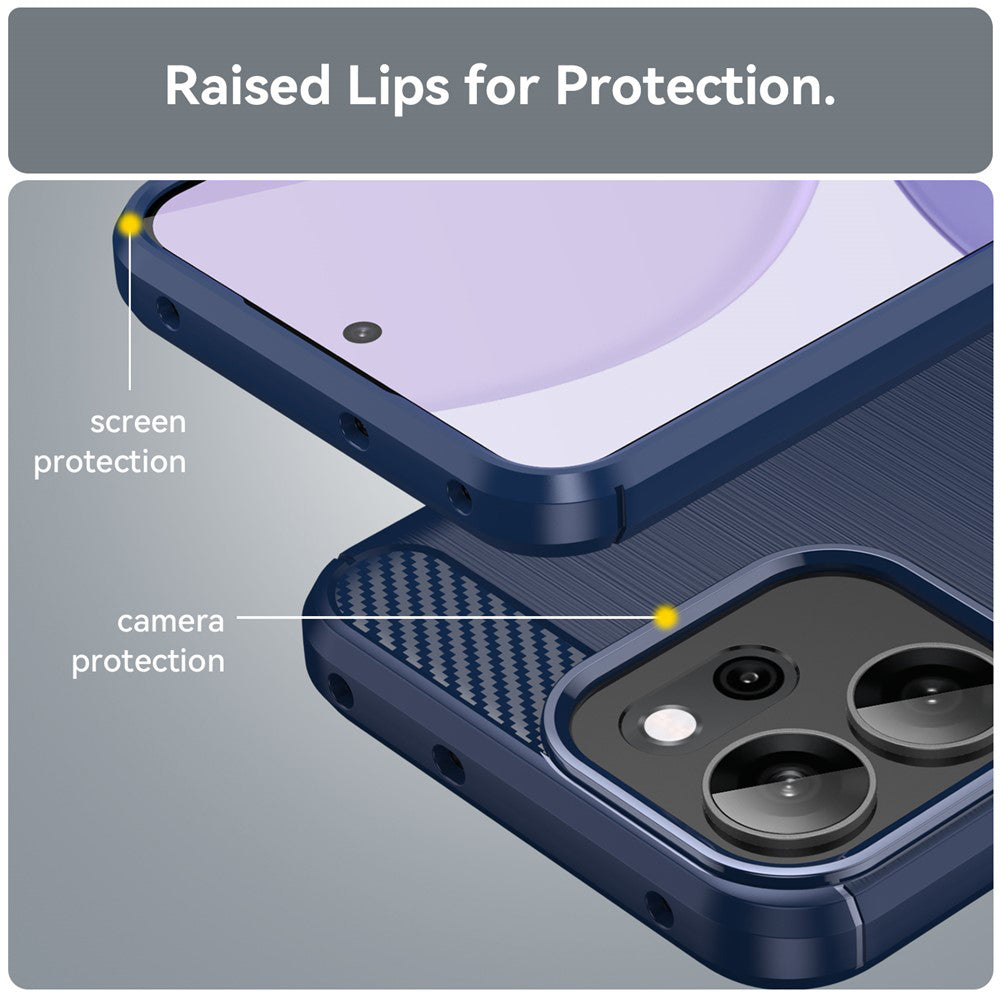 Husa pentru Oppo Reno14 FS 5G / Reno14 F, Techsuit, Carbon, Albastra