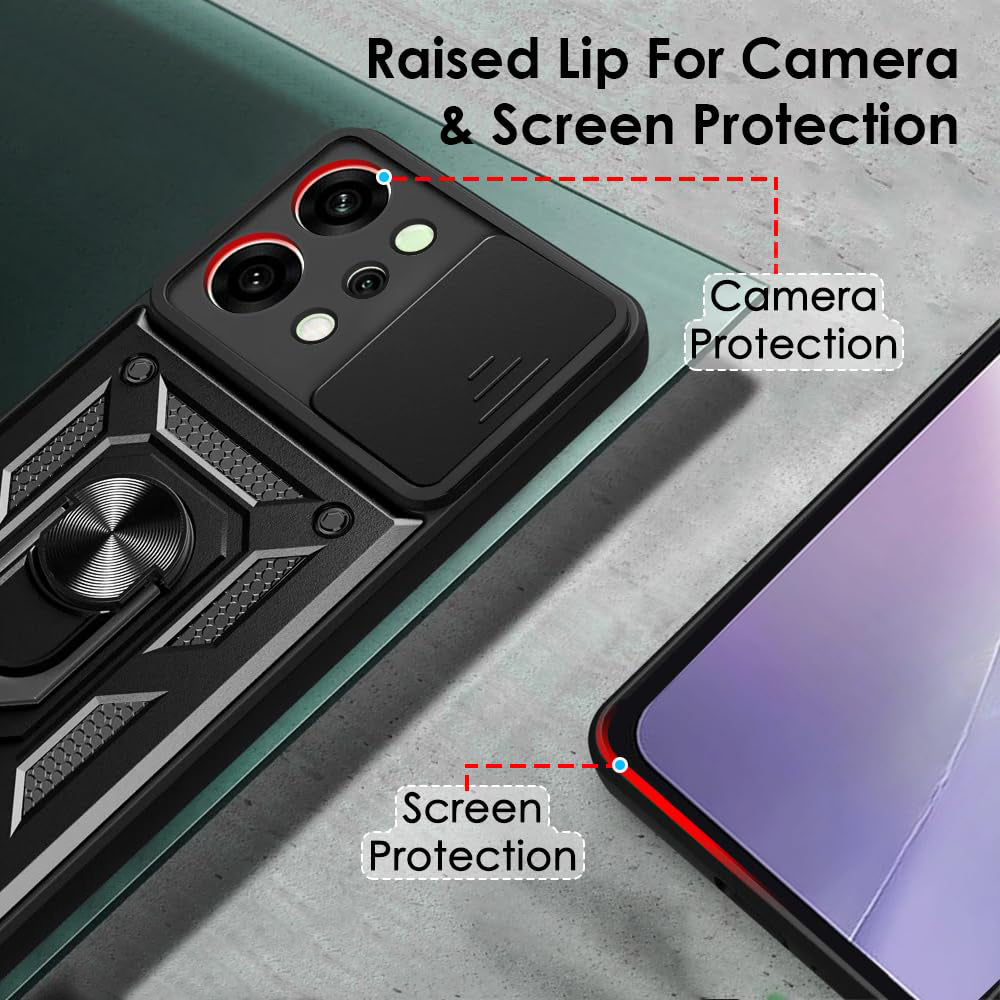 Husa pentru Oppo Reno14 Pro, Techsuit, CamShield, Neagra