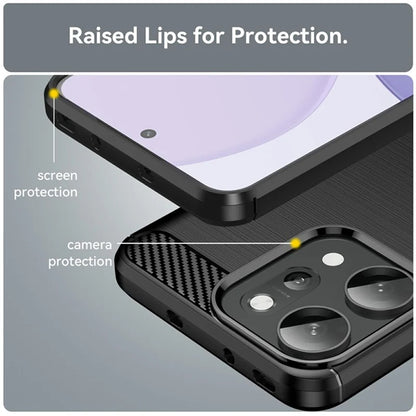 Husa pentru Oppo Reno14 Pro, Techsuit, Carbon, Neagra