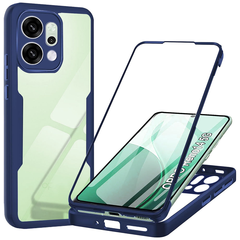 Husa pentru Oppo Reno14, Techsuit, ColorVerse 360, Albastra