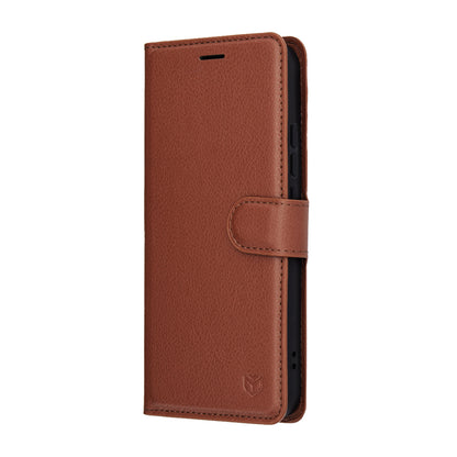 Husa pentru Oppo Reno14, Techsuit, Leather Folio, Maro