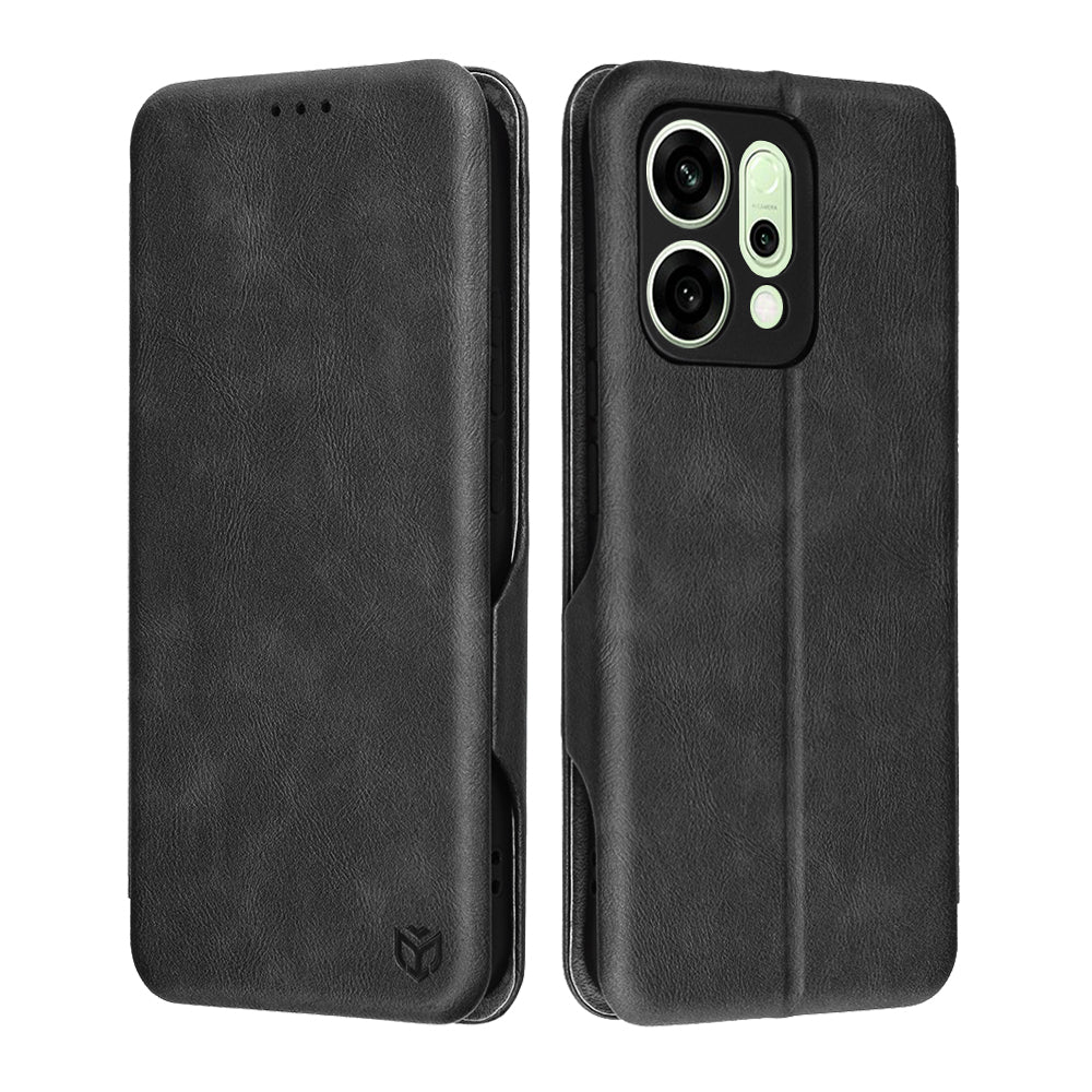 Husa pentru Oppo Reno14, Techsuit, Safe Wallet Plus, Neagra